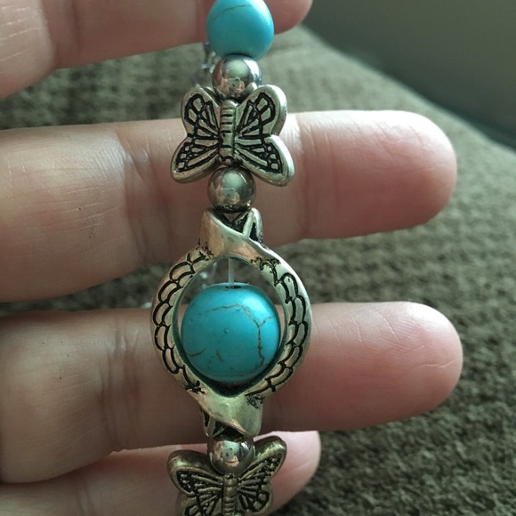 Bracelet-turquoise & silver - Picture 2 of 6